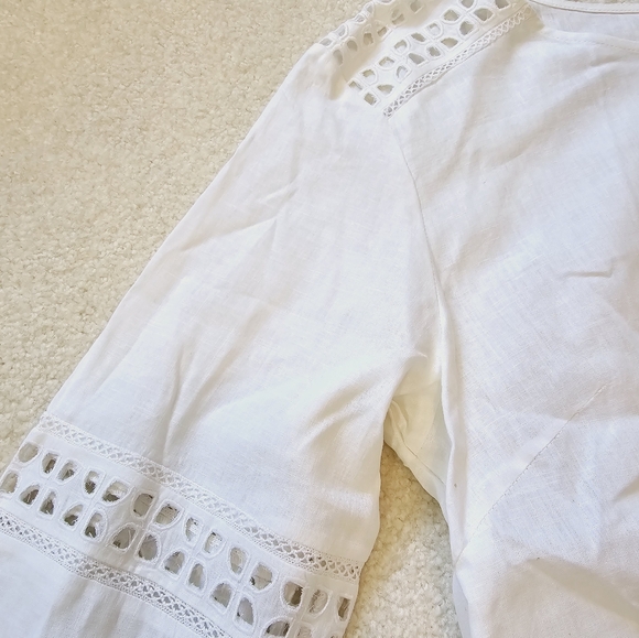 LAST CALL🍂 Sigrid Olsen linen rayon button back top blouse - Picture 3 of 14